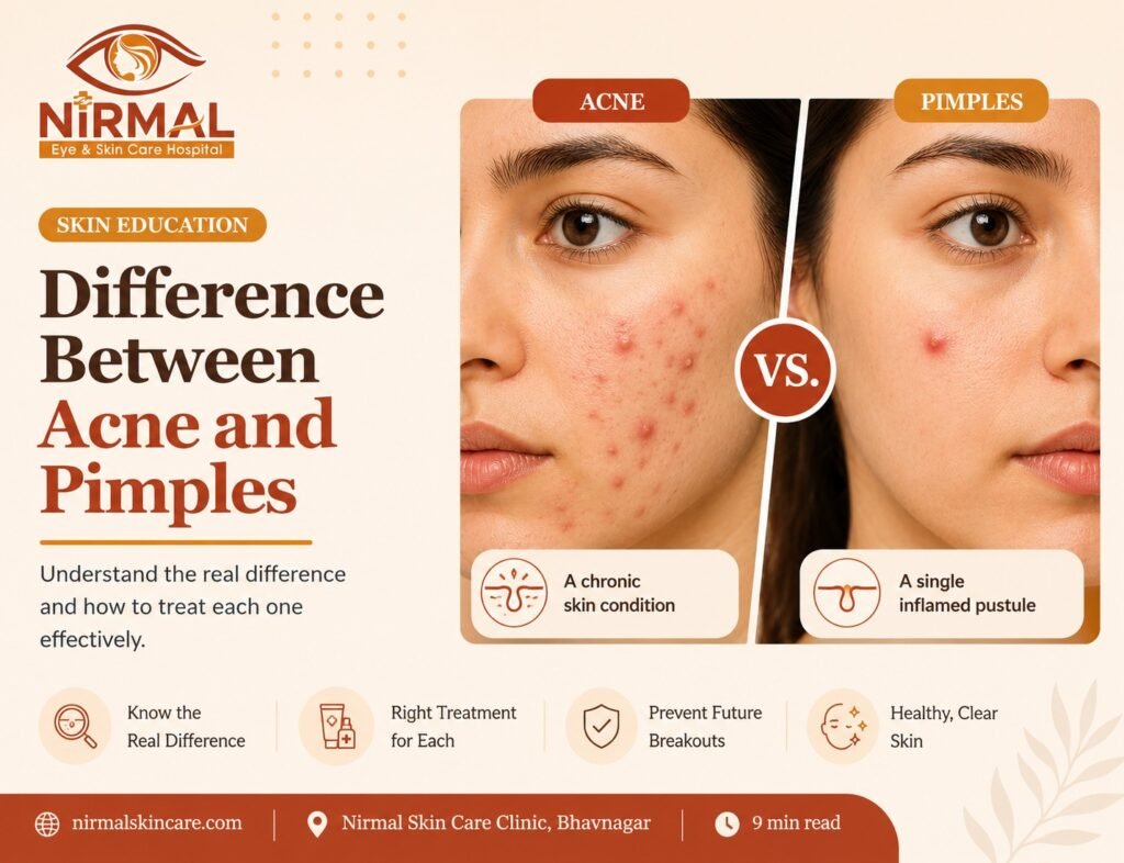 Difference Between Acne and Pimples